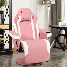 Load image into Gallery viewer, Ergonomic High Back Massage Gaming Chair with Pillow-Pink
