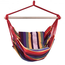 Load image into Gallery viewer, 4 Color Deluxe Hammock Rope Chair Porch Yard Tree Hanging Air Swing Outdoor-Red