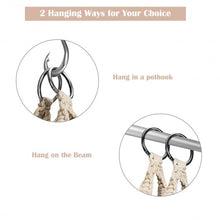 Load image into Gallery viewer, Hanging Hammock Chair Macrame Swing Hand Woven Cotton Backrest