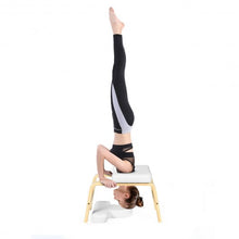 Load image into Gallery viewer, Yoga Headstand Wood Stool with PVC Pads-White