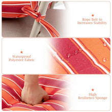 Load image into Gallery viewer, 22" x 44" Tufted Outdoor Patio Chair Seating Pad-Red & Orange