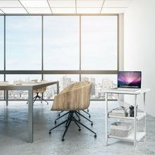 Load image into Gallery viewer, 3-tier Adjustable Printer Stand with 360° Swivel Casters-White