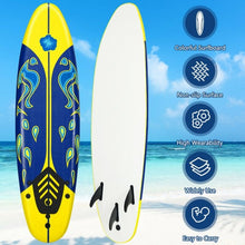 Load image into Gallery viewer, 6' Surf Foamie Boards Surfing Beach Surfboard-Yellow
