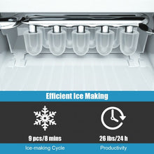 Load image into Gallery viewer, Portable Countertop Ice Maker Machine with Scoop-Silver