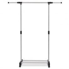 Load image into Gallery viewer, Adjustable Rolling Garment Rack Closet Organizer