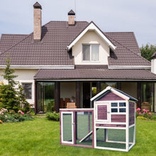 Load image into Gallery viewer, Outdoor Wooden Rabbit hutch-White