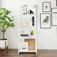 Load image into Gallery viewer, 4-Tier Wood Display Storage Bookshelf-White