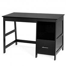 Load image into Gallery viewer, 47.5" Modern Home Computer Desk with 2 Storage Drawers-Black