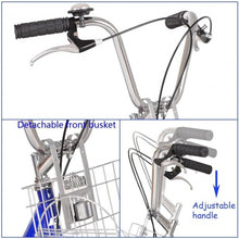 Load image into Gallery viewer, 26" Seat Height Adjustable Single Speed 3-wheel Tricycle with Bell-Blue