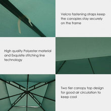 Load image into Gallery viewer, 10' x 10' 2-Tier 3 Colors Patio Canopy Top Replacement Cover-Green