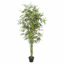 Load image into Gallery viewer, 6 ft Artificial Bamboo Silk Tree Decorative Planter