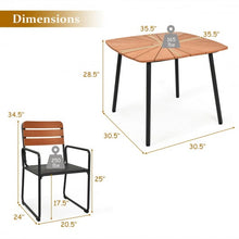 Load image into Gallery viewer, 5PCS Outdoor Patio Dining Table Set Aluminium Frame
