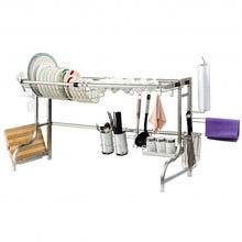 Load image into Gallery viewer, Stainless Steel Adjustable Dish Drainer Shelf