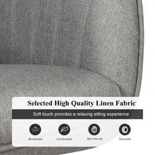 Load image into Gallery viewer, Fabric Swivel Accent Chair with Beech Wood Legs