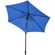 Load image into Gallery viewer, 10 ft Outdoor Market Patio Table Umbrella Push Button Tilt Crank Lift-Blue