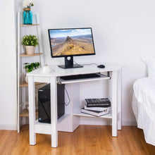 Load image into Gallery viewer, Wooden Study Computer Corner Desk with Drawer-White