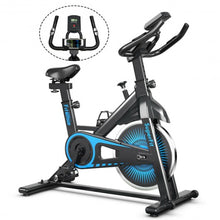 Load image into Gallery viewer, Indoor Silent Belt Drive Adjustable Resistance Cycling Stationary Bike-Blue