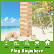 Load image into Gallery viewer, 54 Pcs Giant Wooden Tumbling Timber Toy with Carrying Bag