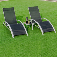 Load image into Gallery viewer, 3 pcs Outdoor Patio Pool Lounger Set