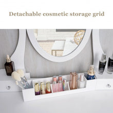 Load image into Gallery viewer, Vanity Set with Removable Makeup Organizer-White