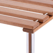 Load image into Gallery viewer, 3-Tier Wood Slat Storage Rack Display Shelving