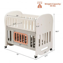 Load image into Gallery viewer, 6-in-1 Baby Bed Crib w/2" Mattress & Space Storage Convertible Toddler Playard