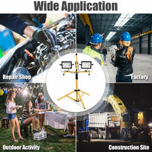 Load image into Gallery viewer, 100 W 10 000 lm LED Dual-Head Work Light with Stand
