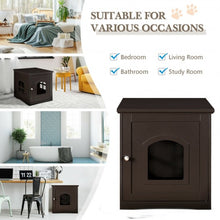 Load image into Gallery viewer, Side Table Nightstand Decorative Cat House-Brown