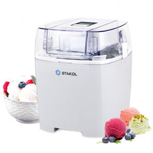 Load image into Gallery viewer, 1.6 Quart Automatic Ice Cream Maker Freezer Dessert Machine-White