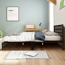 Load image into Gallery viewer, Solid Wood Platform Bed Wood Slat Support Queen Size Bed Frame