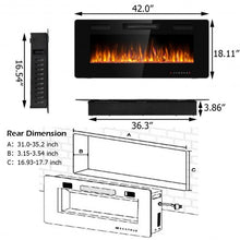 Load image into Gallery viewer, 42" Recessed Ultra Thin Wall Mounted Electric Fireplace