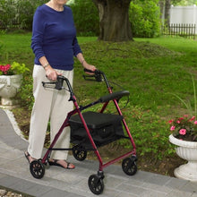 Load image into Gallery viewer, Rollator Walker with Curved Back & Soft Seat