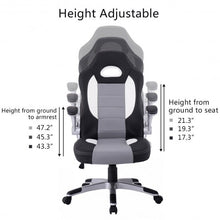 Load image into Gallery viewer, PU Leather Executive Racing Style Bucket Seat Chair 2015 Office Desk Chair