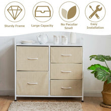 Load image into Gallery viewer, 5 Dorm Room Unit Side Drawers Storage-Beige