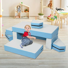 Load image into Gallery viewer, 4-in-1 Crawl Climb Foam Shapes Toddler Kids Playset-Blue