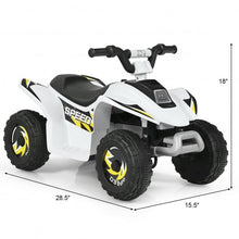 Load image into Gallery viewer, 6V Kids Electric ATV 4 Wheels Ride-On Toy -White