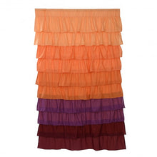 Load image into Gallery viewer, Ruffle 54"X84" Sheer Curtain Panels Drapes Valances Rod Pocket Polyester-orange