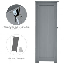 Load image into Gallery viewer, Bathroom Floor Cabinet Side Storage Cabinet with 3 Drawers and 1 Cupboard-Gray