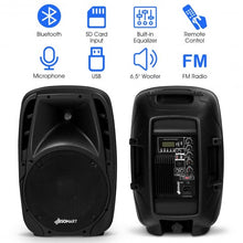 Load image into Gallery viewer, Dual 10" 1600W Powered Bluetooth Mic Speaker Speakers