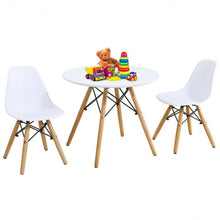 Load image into Gallery viewer, Kids Modern Dining Table Set with 2 Armless Chairs
