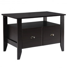 Load image into Gallery viewer, Multi-function Retro Coffee Cabinet Table with 2 Drawers