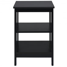 Load image into Gallery viewer, 3-tier Side Table Nightstand with Stable Structure-Black