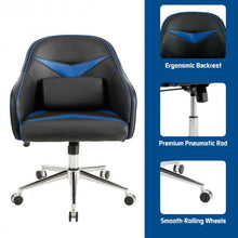 Load image into Gallery viewer, Office Chair Adjustable Height with Massage Lumbar Support-Blue
