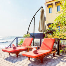 Load image into Gallery viewer, 10 Ft Patio Offset Hanging Umbrella with Easy Tilt Adjustment-Tan