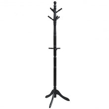 Load image into Gallery viewer, Adjustable Free Standing Wooden Coat Rack-Black