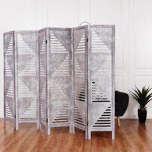 Load image into Gallery viewer, 6 Panel Wood Folding Freestanding Hollow-out Designed Room Divider