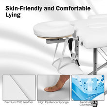 Load image into Gallery viewer, 72"L Portable Massage Table w/ Free Carry Case-White