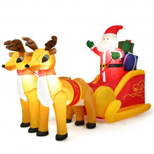 Load image into Gallery viewer, 6 ft Waterproof Outdoor Inflatable Santa Double Deer with Sled