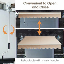 Load image into Gallery viewer, 8FT x 6.5FT Retractable Aluminum Patio Sun Awning-Beige
