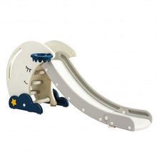 Load image into Gallery viewer, 3 in 1 Folding Kids Climber Slide Play Set with Basketball Hoop for Indoor